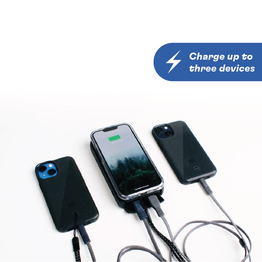 Cascade power bank charging multiple devices